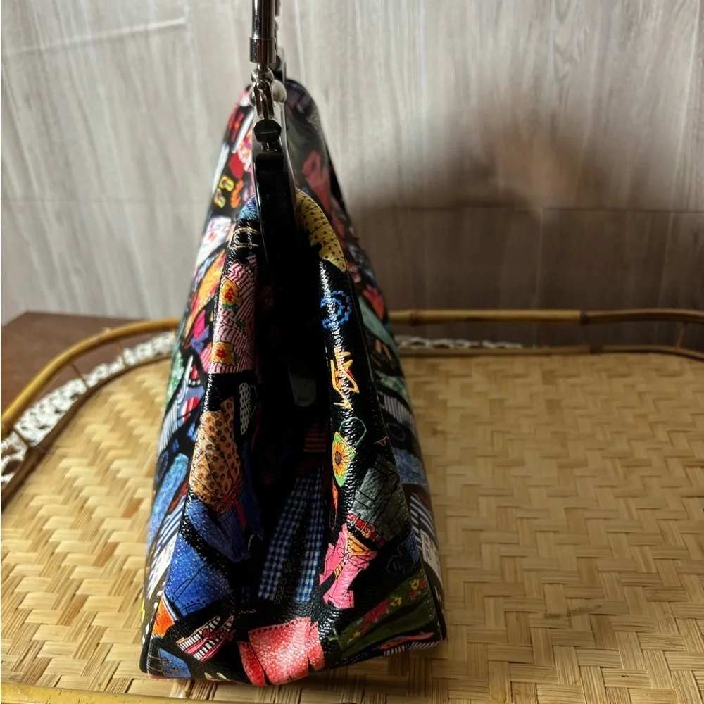 Sydney Love Y2K Vibrant Multicolor Kiss Lock Closure Metal Handle Purse Tote Bag